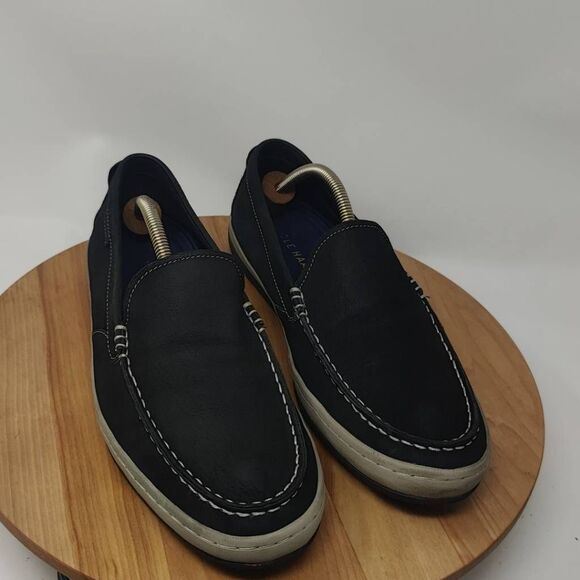 Cole Haan Casual Shoes Mens Size 11.5 Claude Venetian Leather Loafers Black - Picture 10 of 12